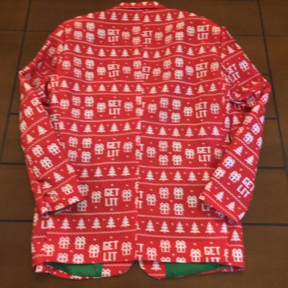 Ugly Christmas suit jacket men’s xl red